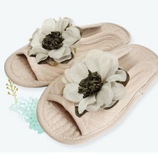 샤린 2cm 코사지 쿠션 실내화 슬리퍼