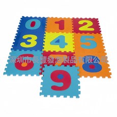 DIU EVA益智拼圖地墊寶寶爬行墊加厚拼接防滑減震, 1個, 【0-9, 32cm,10mm】10片裝