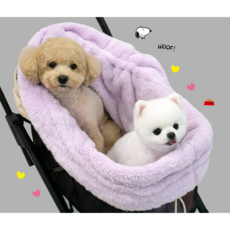 패리스독 스누피 피너츠 아이콘 멀티워머 침낭 유모차깔개 후리스 포대기, 퍼플, 1개