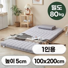 [특가쿠폰] 에코어 밀도80 천연라텍스 3단접이식 매트리스 5cm