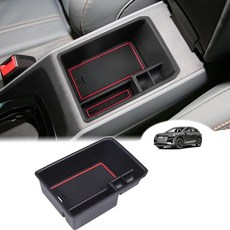 Aunginsy 아우디 Q4 E-Tron 2022 2023 2024 2025와 호환되는 팔걸이 보관 상자 자동차 센터 콘솔 오거나이저 트레이 박스 인서트 코인 컨테이너 ABS, Armrest Box Storage Box