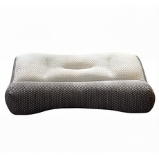 억균 섬유 경추 지지 목베개 통기성 숙면베개, 1개, 화이트 그레이