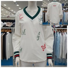디즈니골프 여성용 FW V넥 점퍼형바람막이티셔츠DN3LJB005IV_GN
