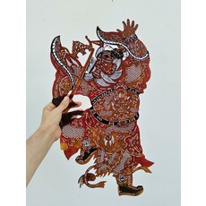 皮影 鍾馗 皮雕 手工雕刻 收藏, 如圖所示, 1個