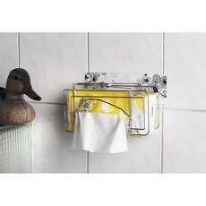 台灣製造 無痕貼片304不鏽鋼台灣造型衛生紙架 可壓縮設計 衛生紙架, 1個, Silver