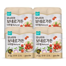 모나리자 무표백 키친타올 보네르가든 내추럴 200매 (빅사이즈), 4개, 4롤