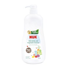 NUK 奶瓶蔬果清潔液750ml，植物萃取，溫和清潔，無磷酸鹽，寶寶餐具清潔, 950mL, 1瓶