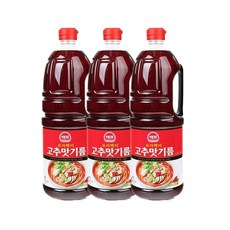 해표 요리백미 고추맛기름, 1.8L, 3개