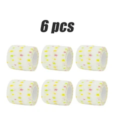 1/6/10 Pcs 스타 패턴 인쇄 자기 접착 탄력 붕대 손가락 관절 무릎에 한 4.8m 스포츠 랩 테이프, 01 2.5cmX4.8cm, 01 6pcs Colorful stars