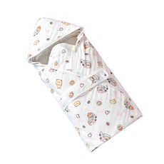 卡通圖案嬰兒包巾 寶寶舒適透氣包被 多功能新生兒抱毯