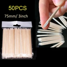 쿠쿠스토어 매니큐어 전문 큐티클 리무버 오렌지 나무 네일 스틱 회양목 아트 데코 청소 도구 50 개 100, 01 50pcs