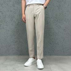 더맨쉽 남자 링클프리 스판 기본 슬랙스 정장바지 9부 10부 출근룩 데일리 S~4XL 빅사이즈 ABTCP16012