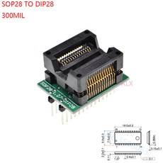 SOP28 to 프로그래머 어댑터 소켓 본체 폭 7.5mm 300MIL 컨버터 테스트 칩, 05 SOP28(300MIL), 1개