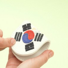 가온로그 코인 동전 지갑 유아미술키트, 가죽동전지갑 태극기