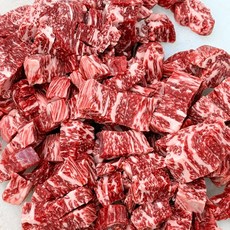 투뿔한우 ++1등급 소고기 국거리 500g 마장동 도매, 1개