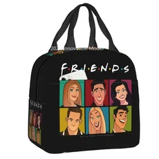 친구 TV 쇼 캠핑 여행을위한 절연 점심 가방 재사용 가능한 열 쿨러 도시락 상자 여성 어린이 식품 용기 토, 01 22x20x13cm, 20 18