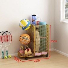 프리미엄 운동기구 정리함 수납 이동식 폼롤러정리함, 1개, 라이트럭셔리골드이동식볼랙