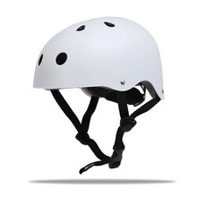 升級版巖盔：登山、攀巖、溯溪多功能安全頭盔 進口EPS材質 輕量透氣減震, 磨砂白,M 頭圍52-55公分 青少年男女, 1個