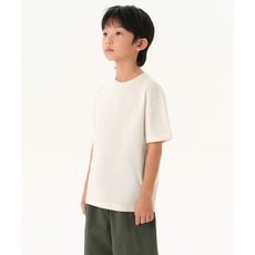 무신사 스탠다드 MUSINSA STANDARD KIDS 릴렉스드 크루 넥 티셔츠 [크림] MKBTS5K01-CR 458693
