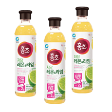 청정원 홍초 레몬라임 x 3개 저당 기능성, 900ml, 1개