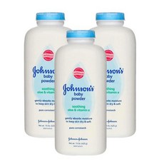 존슨즈베이비 수딩파우더 알로에 비타민E 함유 피부진정 425g 3개