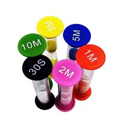 사우나 찜질방 운동용 모래시계 6종세트 탁상 모래멍, 6개한세트