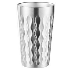 SoBuy 304 스테인리스 다이아몬드 무늬 물컵 450ml, 실버, 1개