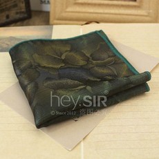 復古綠咖暗紅花色西裝口袋巾禮服胸巾百搭手帕方巾男士商務