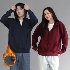 남녀공용 융털 기모 안감 후드집업 점퍼 커플 오버핏 eye+95130xn