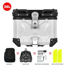 CNC 알루미늄 범용 테일박스 후방 헬멧 도구 케이스 여행 가방 BMW F900R/XR용 보지용 베넬리 TRK502 용 28L 32L 36L, 36L Silver X Box