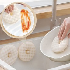 디노브 주방 위생 도넛 수세미, 1세트, 4개