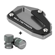 랠리 오토바이 킥 스탠드 풋 사이드 확대기 패드, 1개, 4. Grey Combo