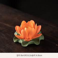 금성여자 연꽃조화 연꽃 조화꽃 연등제작 불교굿즈, 오렌지 B, 기본 향