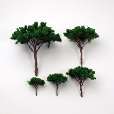 포레스 건축모형재료 초록나무 녹색 나무모형 5종 디오라마 테라리움 만들기, 1개, 초록나무5cm 녹색