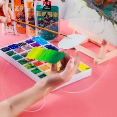 아크릴 팔레트 투명 30x40cm 타원형 굿드로잉 미술 유화도구 커머스픽301