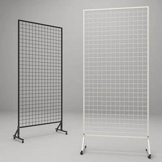 철제 정리 진열대 수납 이동식 작업장 거치대 파티션 네트망, 1단