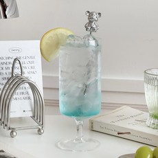 이이공브이샵 스텐 실버 곰돌이 머들러 롱티스푼 하이볼 칵테일머들러