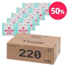 매직캔 리필 봉투 220 10개입 베이비파우더향 MK (호환 M220NS M220A) 화장실휴지통 리필, 10개