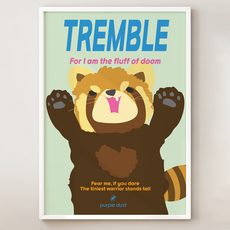 퍼플더스트 래서판다 그림 너구리 포스터, 1.래서판다_A4, 포스터만