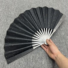 龍泉加厚龍珠金剛扇 全金屬扇骨絹布摺扇 國風收藏送禮工藝扇子, 1個, 銀色灑金,金屬骨架 +絹布