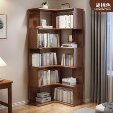 全實木轉角書架 書櫃 轉角架 收納櫃 置物架 實木家具【Y11102】快樂生活網, 胡桃