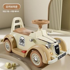대형 붕붕카 자동차 원격 조종 발판 탑승 완구, 전기 구동, 1개, 모카브라운 6 7V