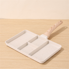 麥飯石塗層 早餐鍋 煎蛋鍋, 白色