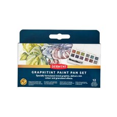 時代中西畫材 英國 德爾文 Derwent 石墨色塊12色旅行盒 插畫 寫生 速寫 色鉛筆 水彩 輕便畫具 達爾文