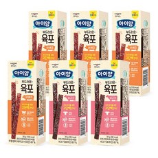 일동후디스 아이얌 부드러운 육포 6개 혼합, 1세트, 30g, 쇠고기2 + 바베큐4