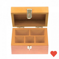 문구 도장 고급 원목 인장 함 소형 인주 수납 계약 사무