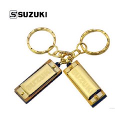 SUZUKI 迷你口琴 五孔十音 C調 鑰匙圈 小口琴 吊飾 禮品, 1個
