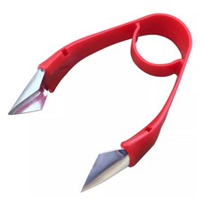 싹 제거 껍질 벗기는 기구 주방용품 줄기 제거 딸기 토마토 금속 과일 줄기 따기 핵 파기 스트로베리 할러 (레드) ___