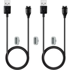 가민 충전기 호환 케이블 충전 포러너 945 LTE페닉스 바로 2개 세트 쿼틱스 5 사파이어와 USB A 도크 코드 3 3피트1미터 포트 먼지 플러그