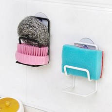 주방 싱크대수세미걸이 2단 수세미거치대 홀더 랙 싱크대걸이 수세미거치대 싱크대수세미, 화이트